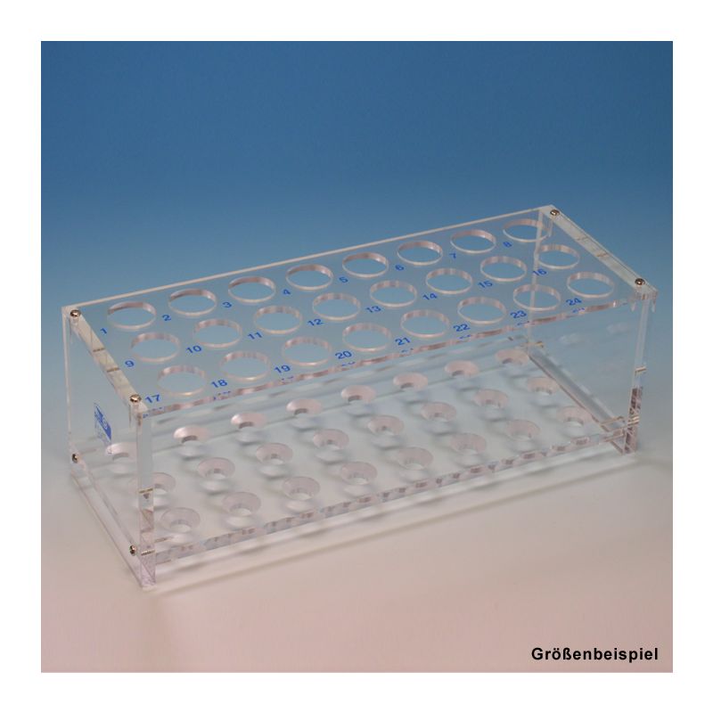 Reagenzglasgestell aus Plexiglas