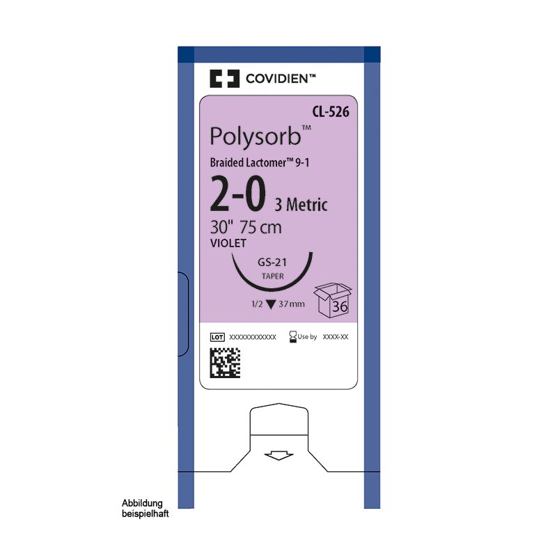 Polysorb geflochten V-20 3/0=2 violett