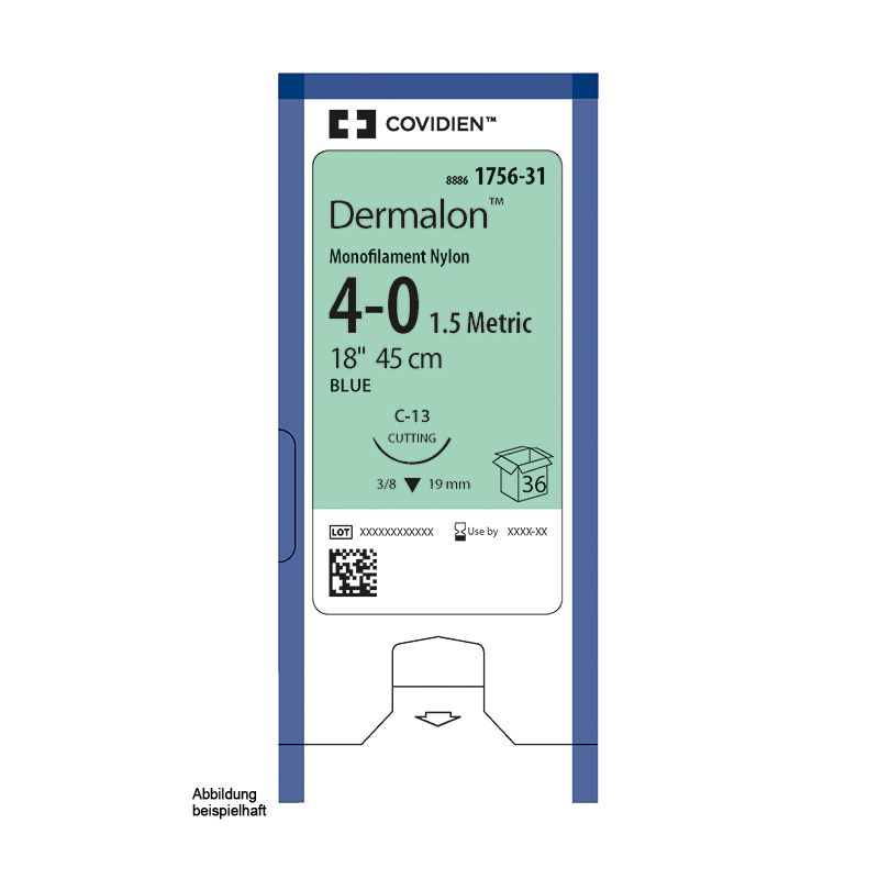 Dermalon C-14 4/0=1,5 blau