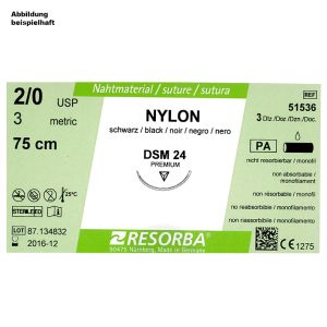 NYLON DSPM 6 10/0=0,2 schwarz monofil,