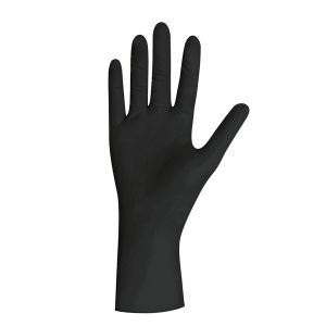 BLACK LATEX U.-Handschuhe Gr. M, Latex
